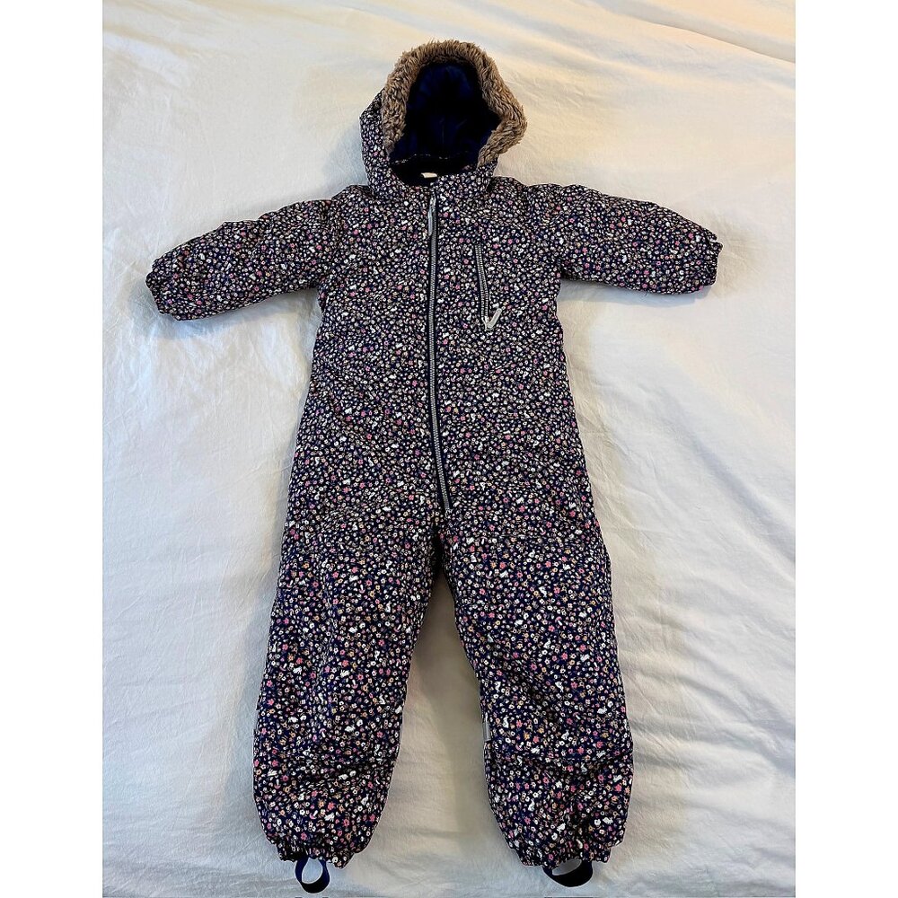 H&M Toddler Floral One-Piece Snowsuit – Size 3–4T